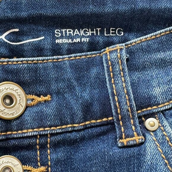 INC International Concepts Fringed Straight Leg Jeans, Size 6 - Picture 10 of 10